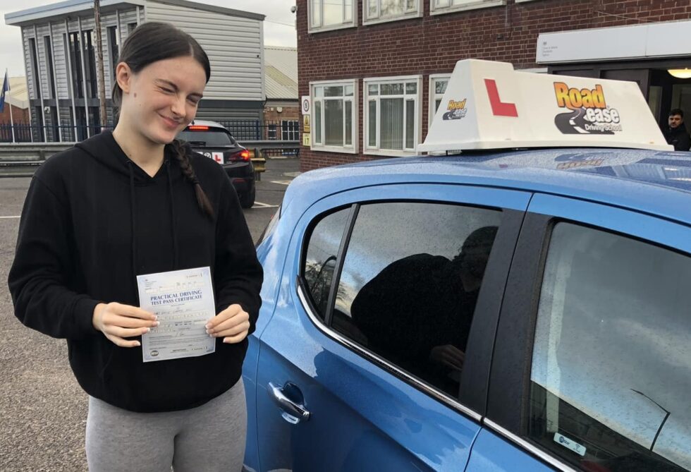 Katie Hill of Bridlington passed her practical driving test with Rugby School of Motoring