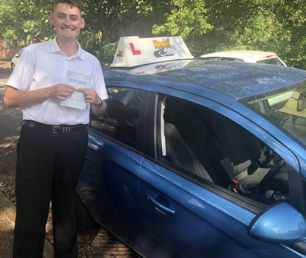 Ryan Cornall of Bridlington passed his practical driving test with RoadEase Driving School
