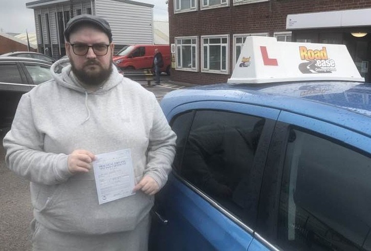 Adam Young of Bridlington passed his practical driving test with RoadEase Driving School